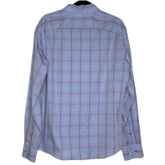 UNTUCKit Men's L Shirt Long Sleeve Casual Button Up Blue Multicolor Wrinklefree - Picture 2 of 5
